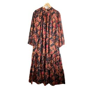 Wayward Fancies 4X Dark Floral Maxi Dress Boho Gothic Romantic Cottagecore